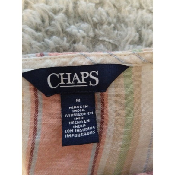 Chaps medium ruffled sleeve flared top - Picture 7 of 8